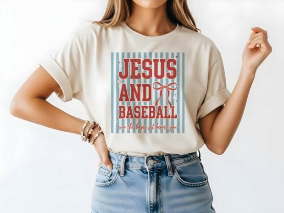 Jesus and Baseball Graphic Tee