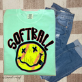 Softball Happy Graphic Tee