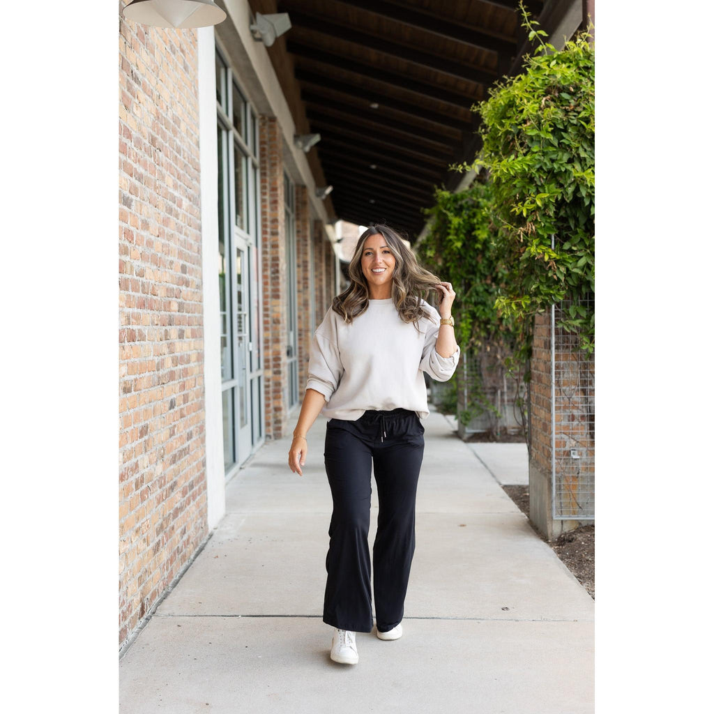 Morgan - Casual Loose Fit Luxe Wide Leg Pants