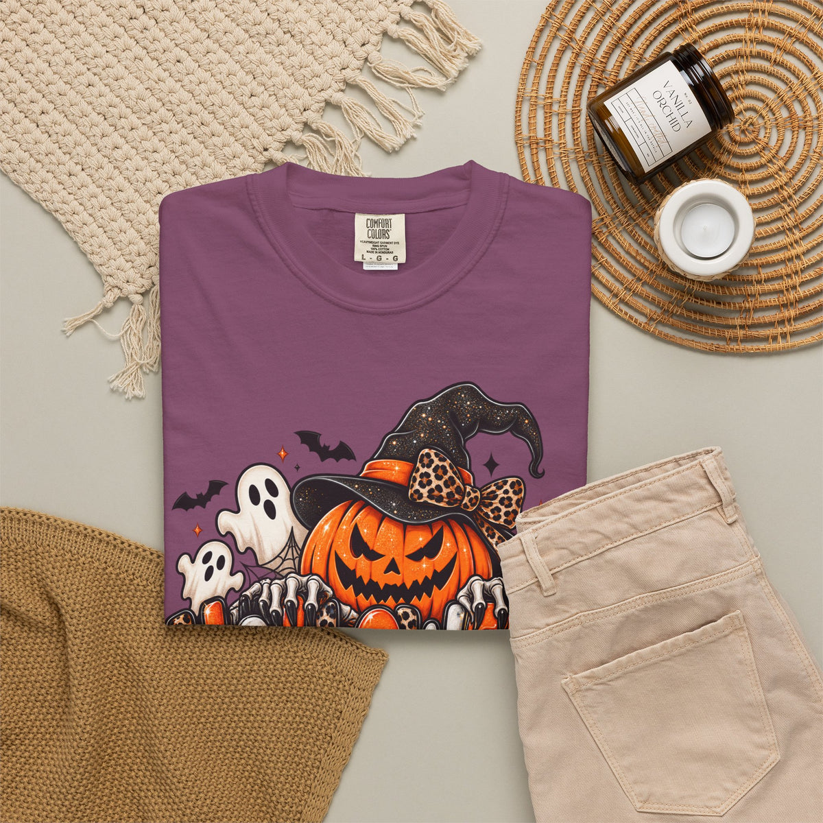 Leopard Halloween Jack-o-lantern T-shirt