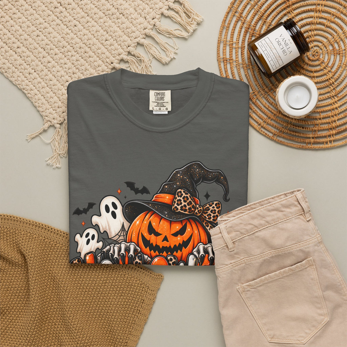 Leopard Halloween Jack-o-lantern T-shirt