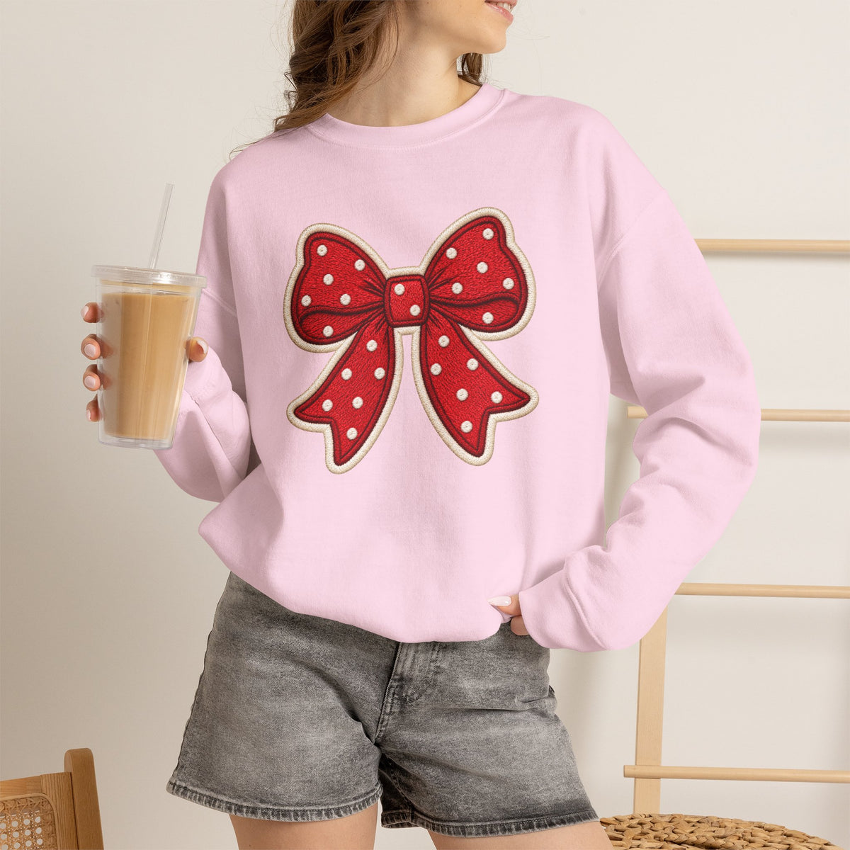 Poka-Dot Bow Unisex Sweatshirt
