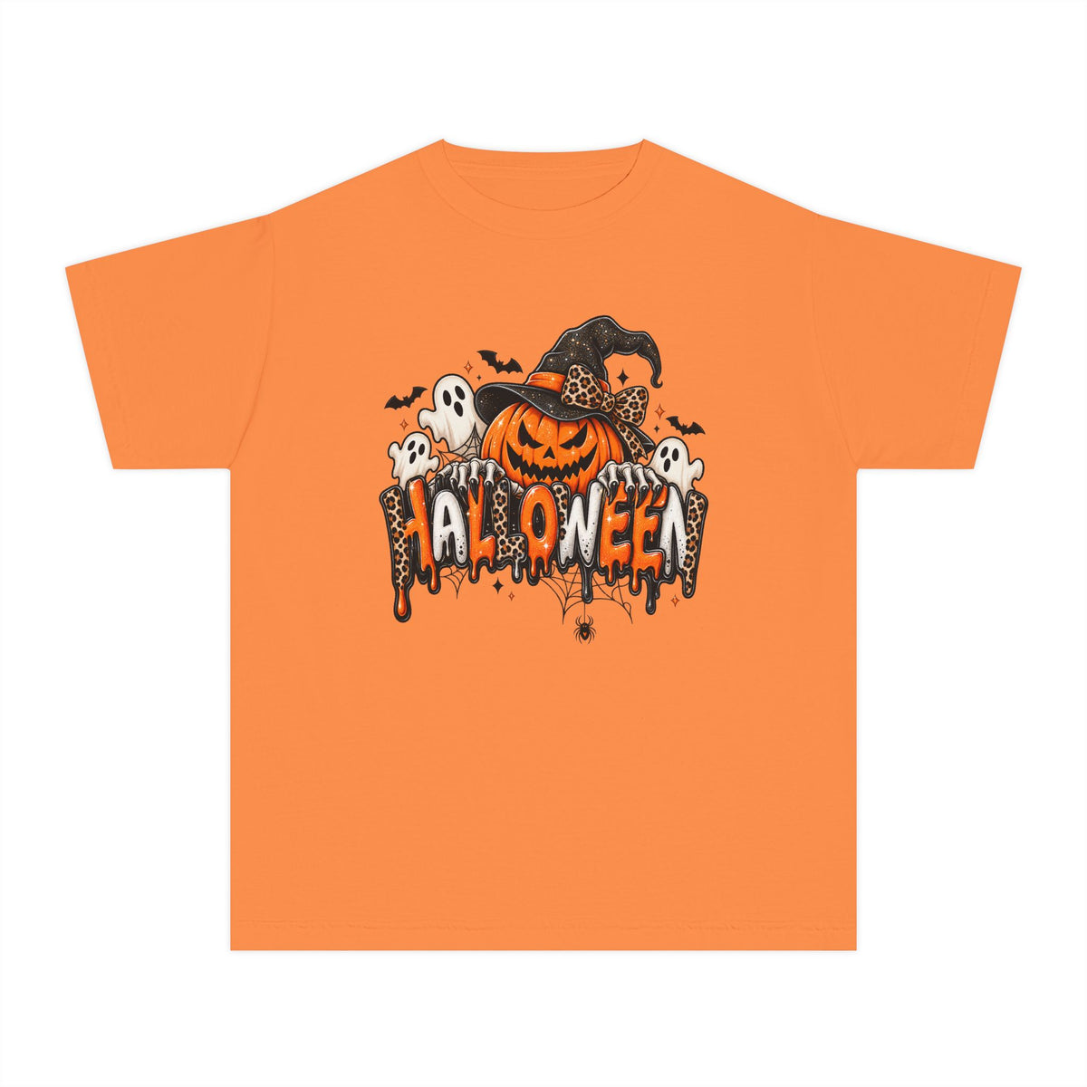 Youth Leopard Jack-o-lantern Tee ￼