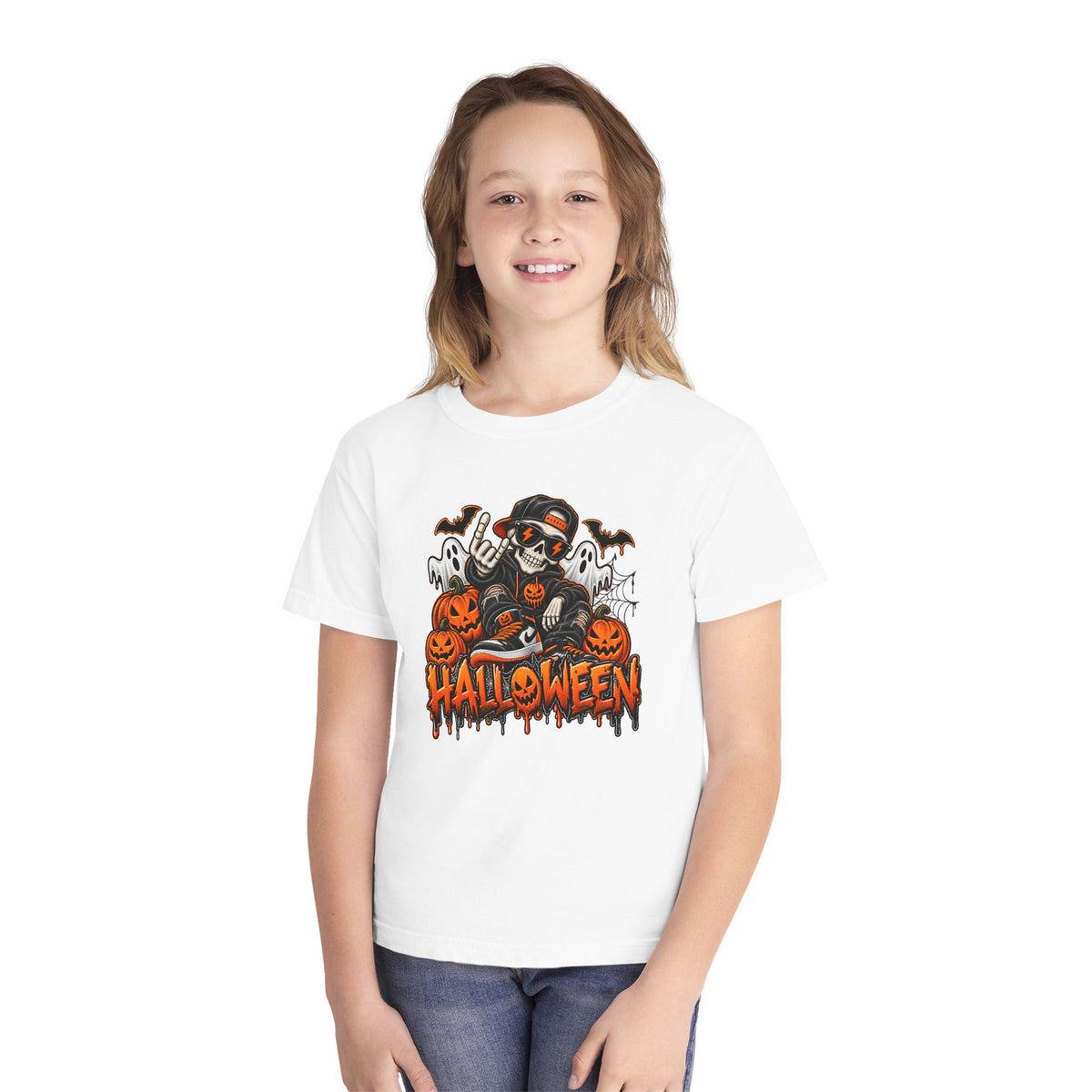 Youth Cool-Skeleton Halloween Tee