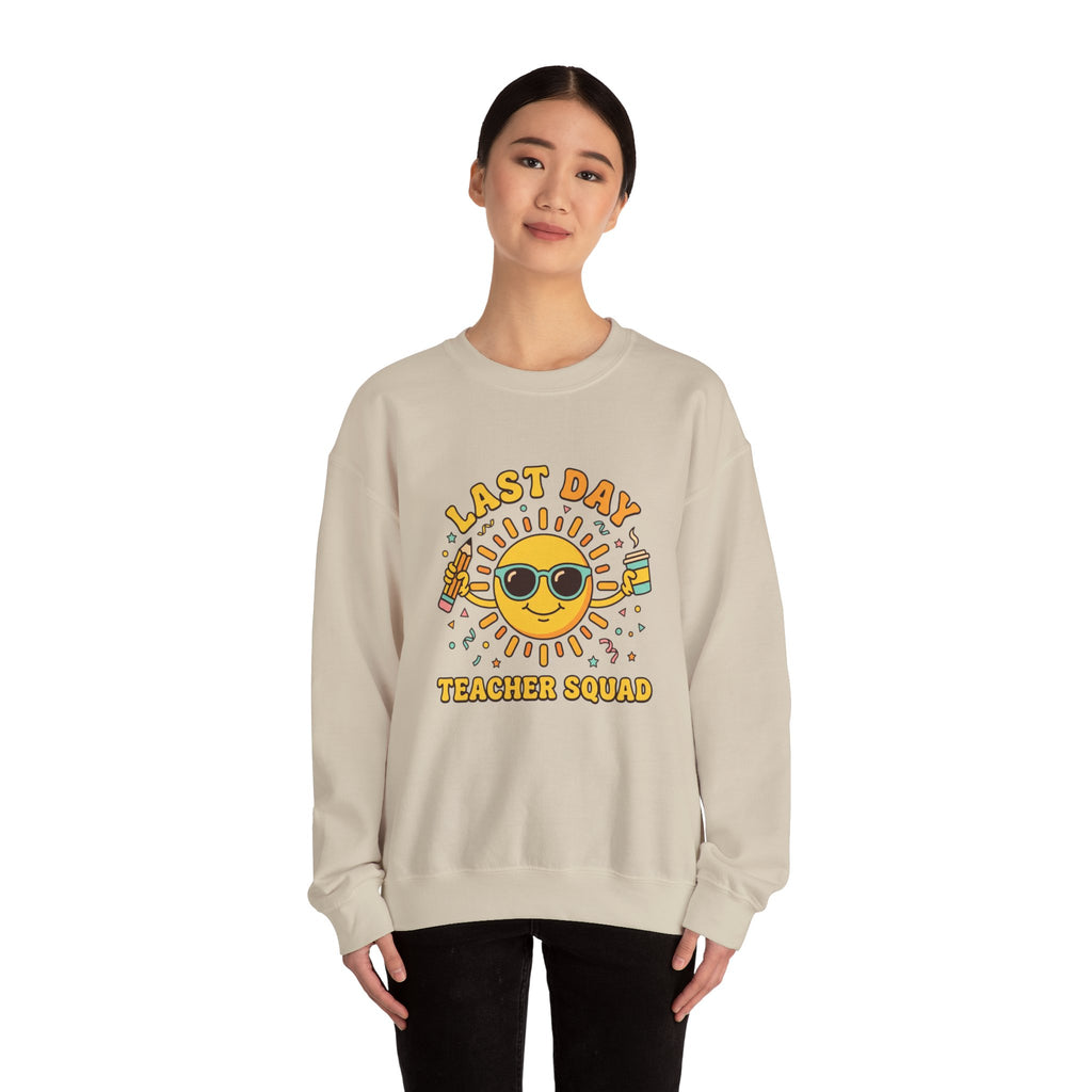 Last Day Teacher Squad Sweatshirt | last day of school, teacher summer