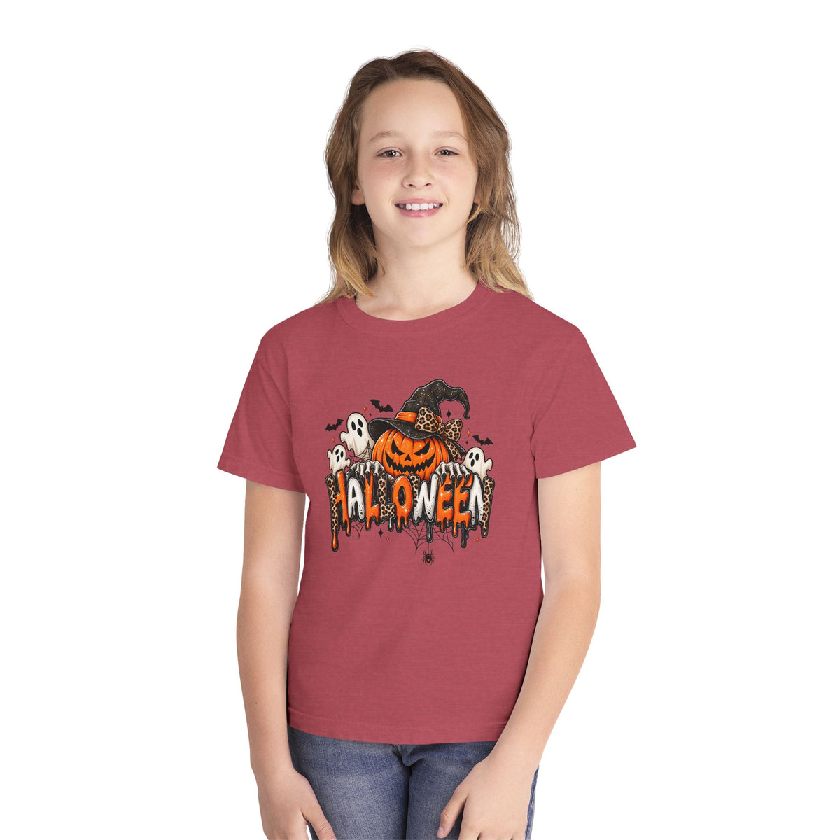 Youth Leopard Jack-o-lantern Tee ￼
