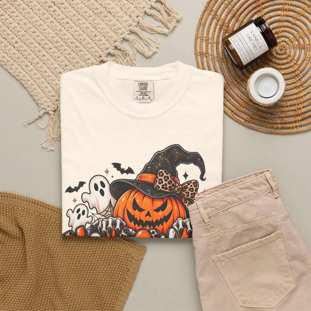 Leopard Halloween Jack-o-lantern T-shirt