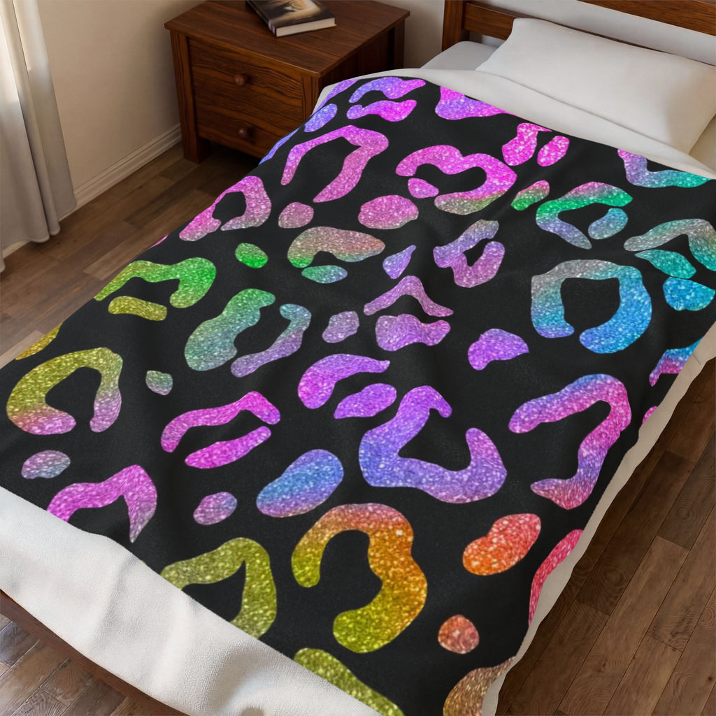 Velveteen Leopard Plush Blanket