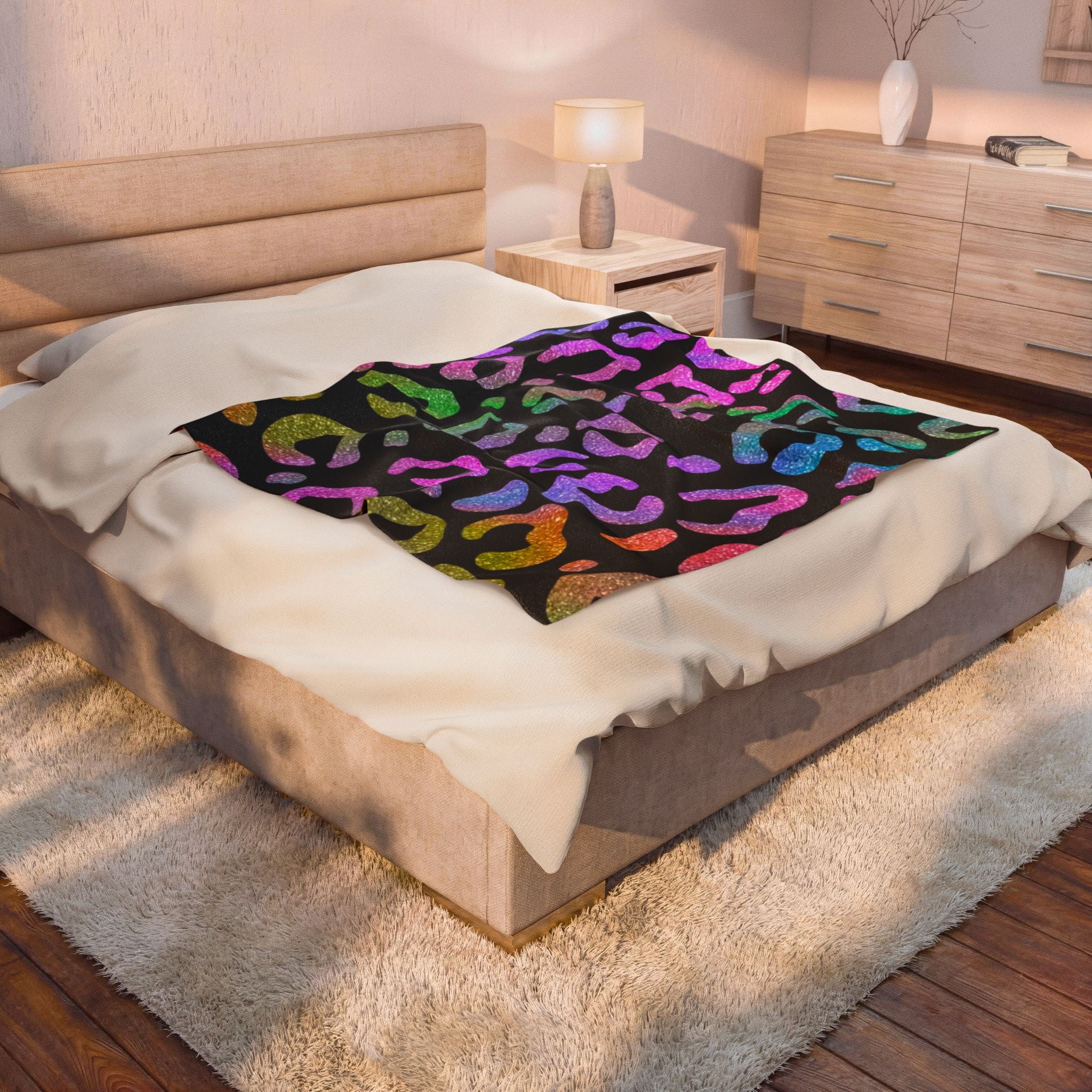 Velveteen Leopard Plush Blanket