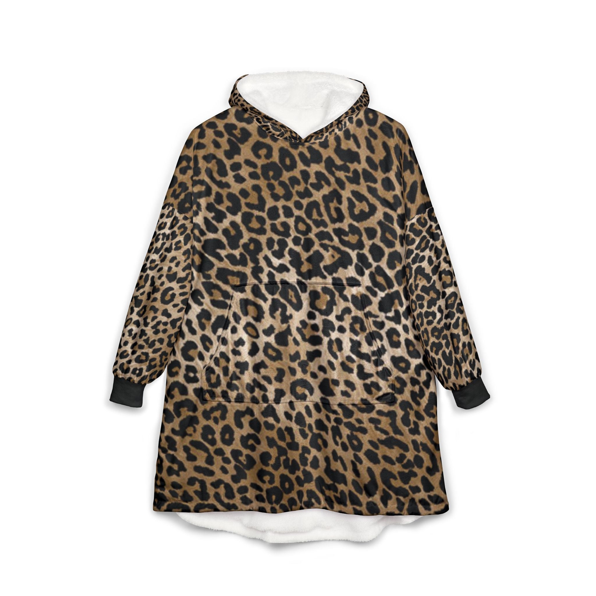 Unisex Cheetah Hooded Blanket