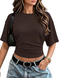Sampeel Cropped Ruched Tee