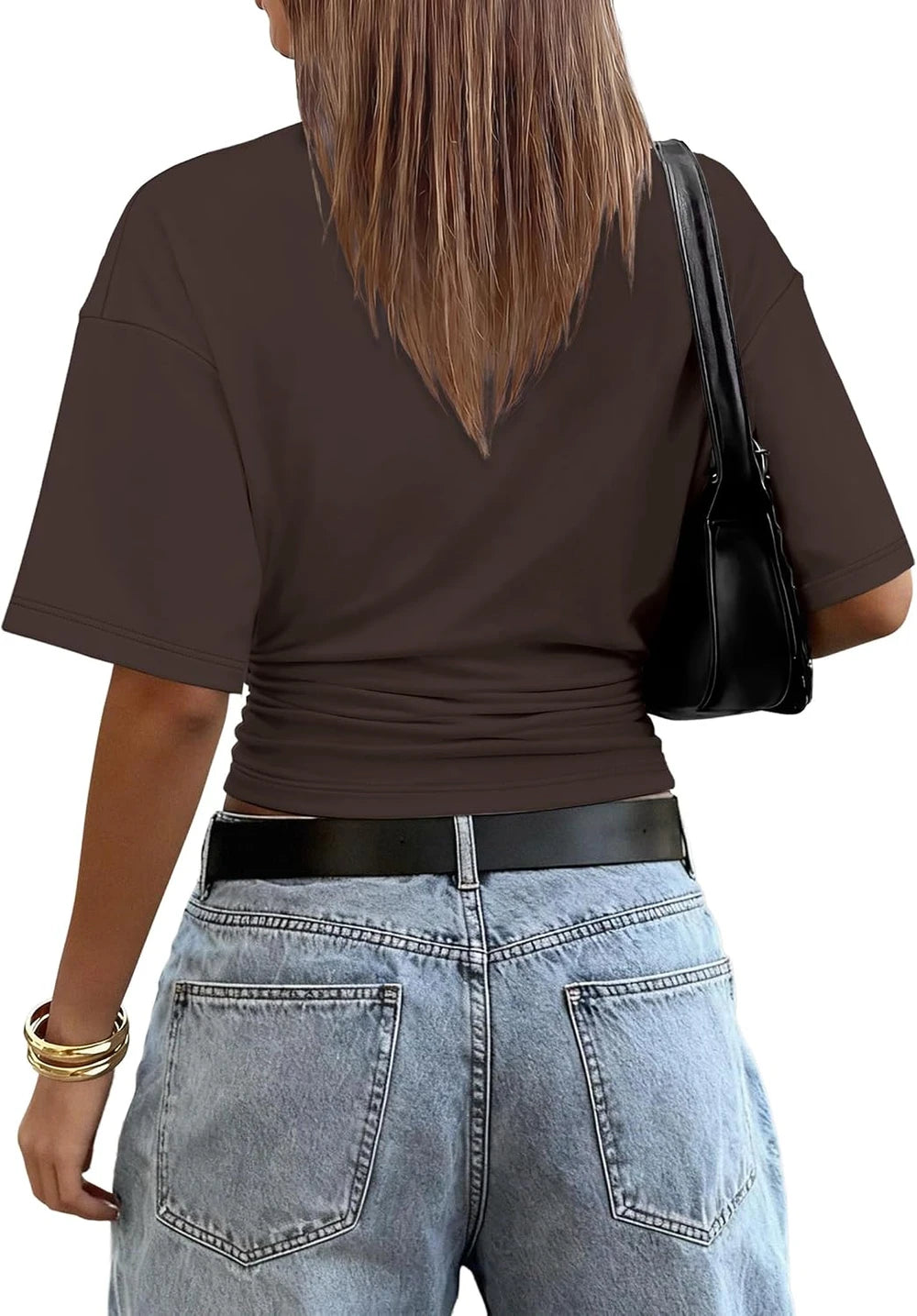Sampeel Cropped Ruched Tee