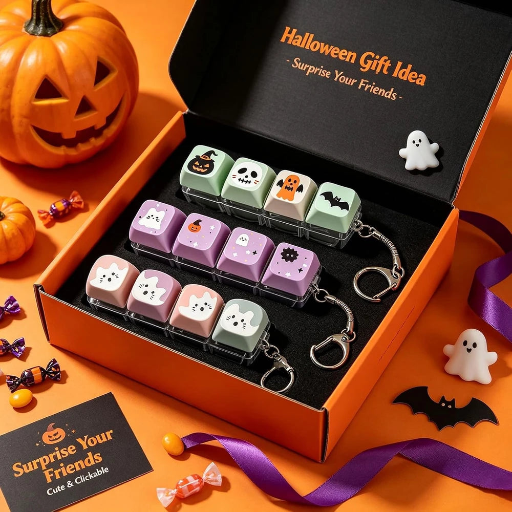 Halloween Keyboard Fidget Keychain