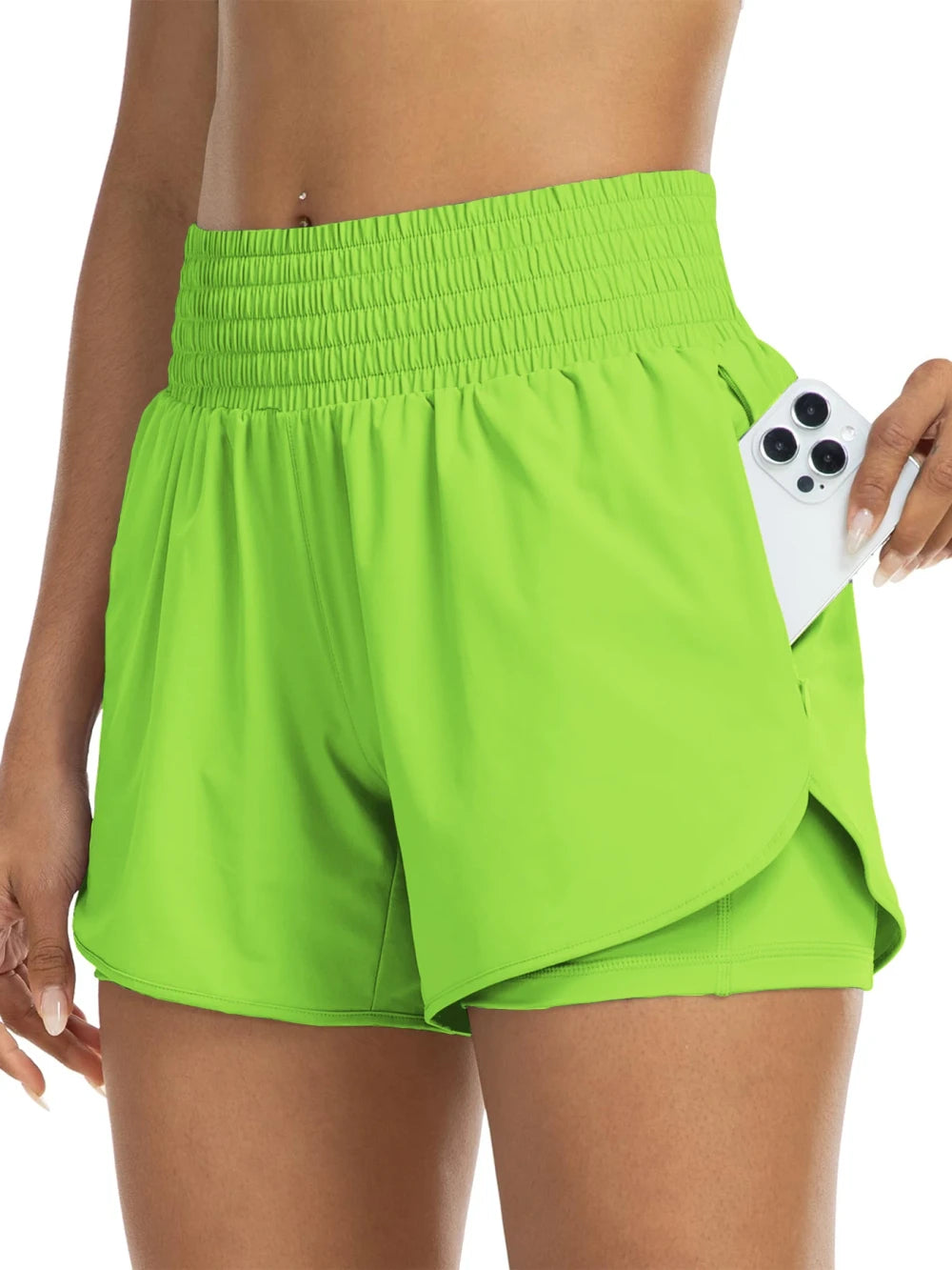High-Waisted Athletic Running Shorts