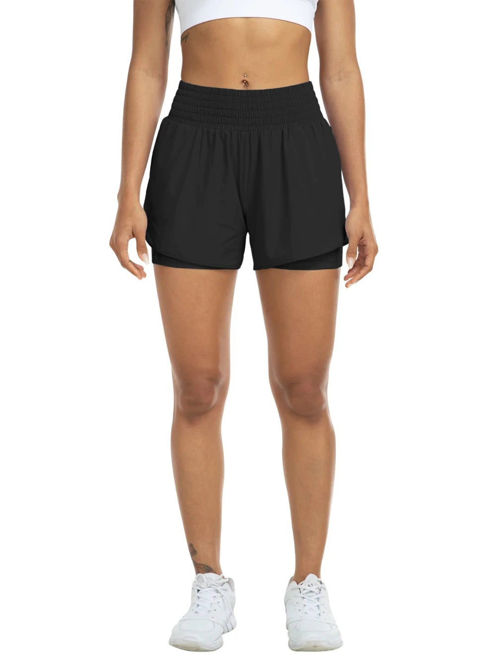 High-Waisted Athletic Running Shorts