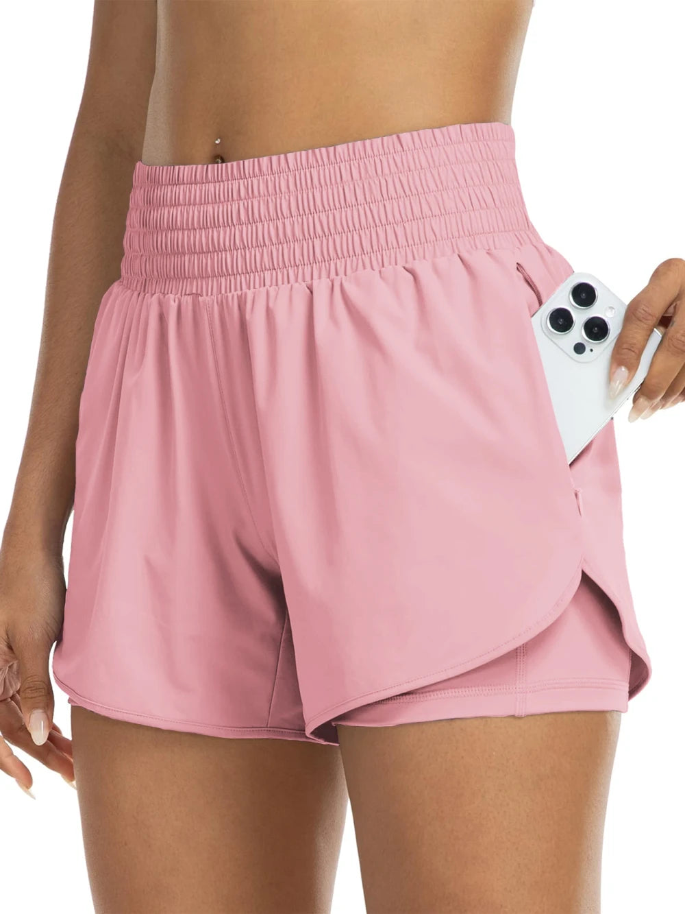High-Waisted Athletic Running Shorts