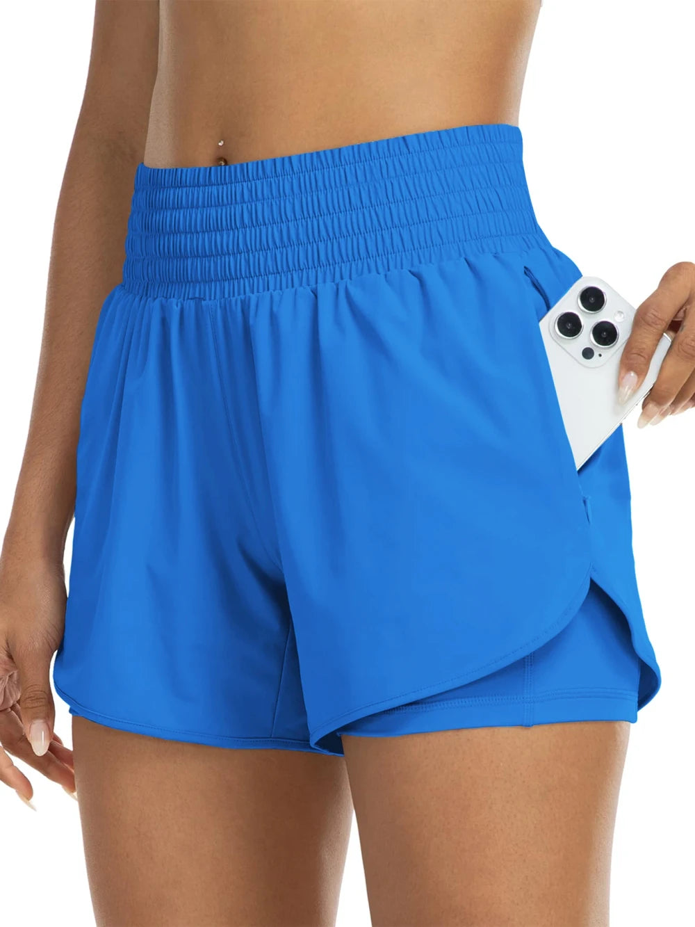High-Waisted Athletic Running Shorts