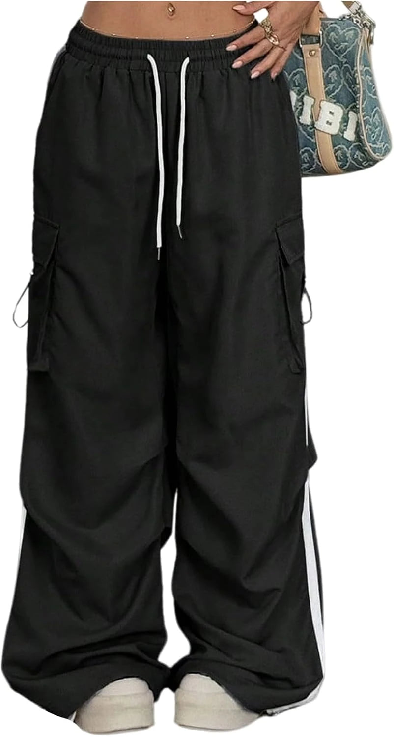 Y2K Baggy Cargo Track Pants