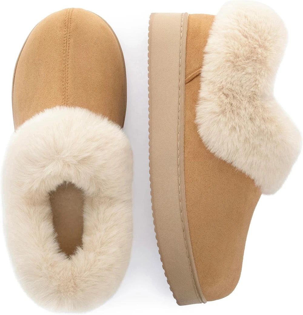 Zigzagger Microsuede Fuzzy Bootie Slippers