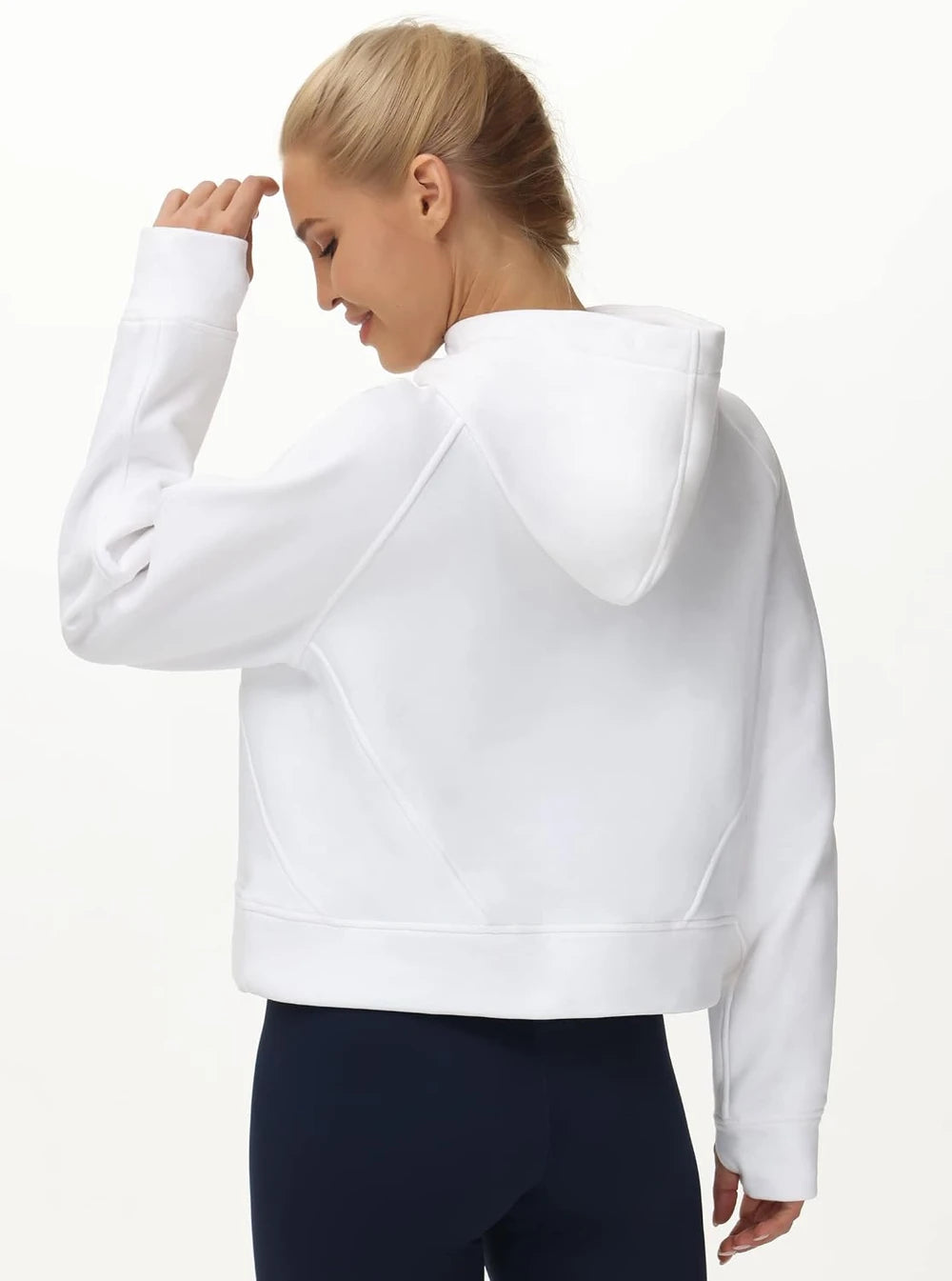 Fleece Half Zip Crop Sweatshirt