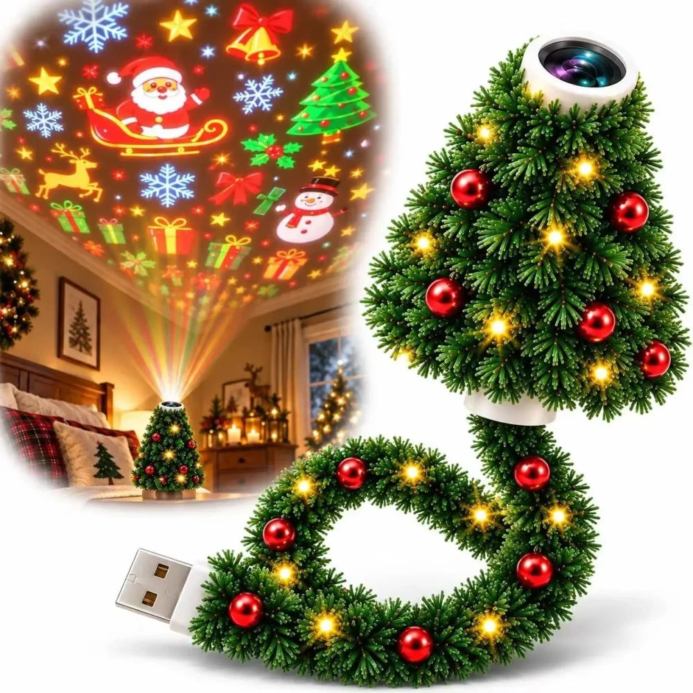 Christmas Tree USB Ceiling Projector