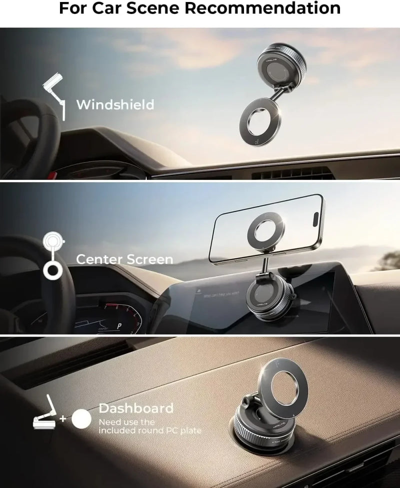 Magnetic Vacuum Car Phone Mount