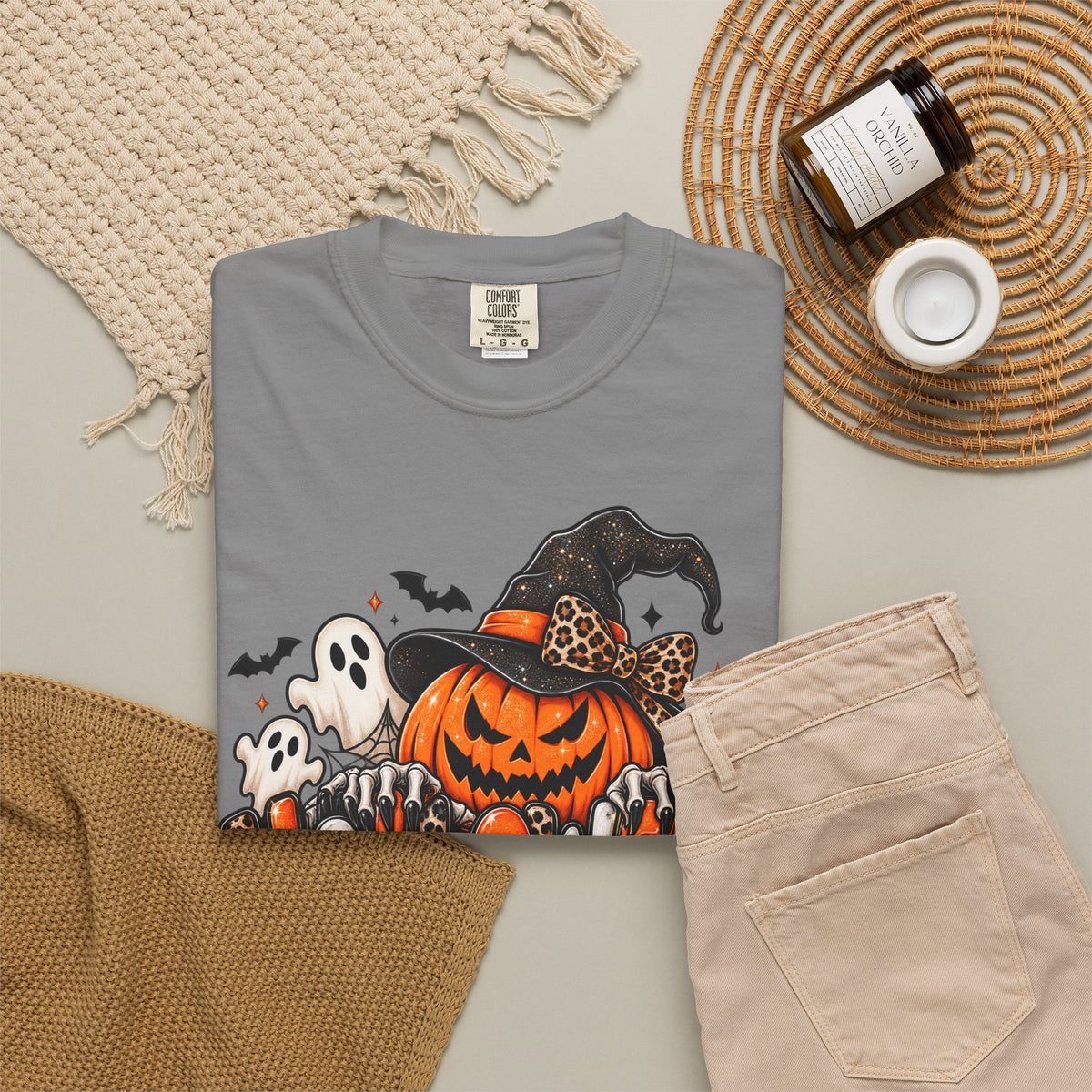 Leopard Halloween Jack-o-lantern T-shirt