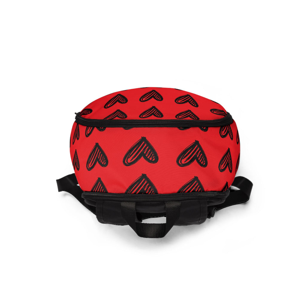 Heart Ink multiply Backpack (Red)