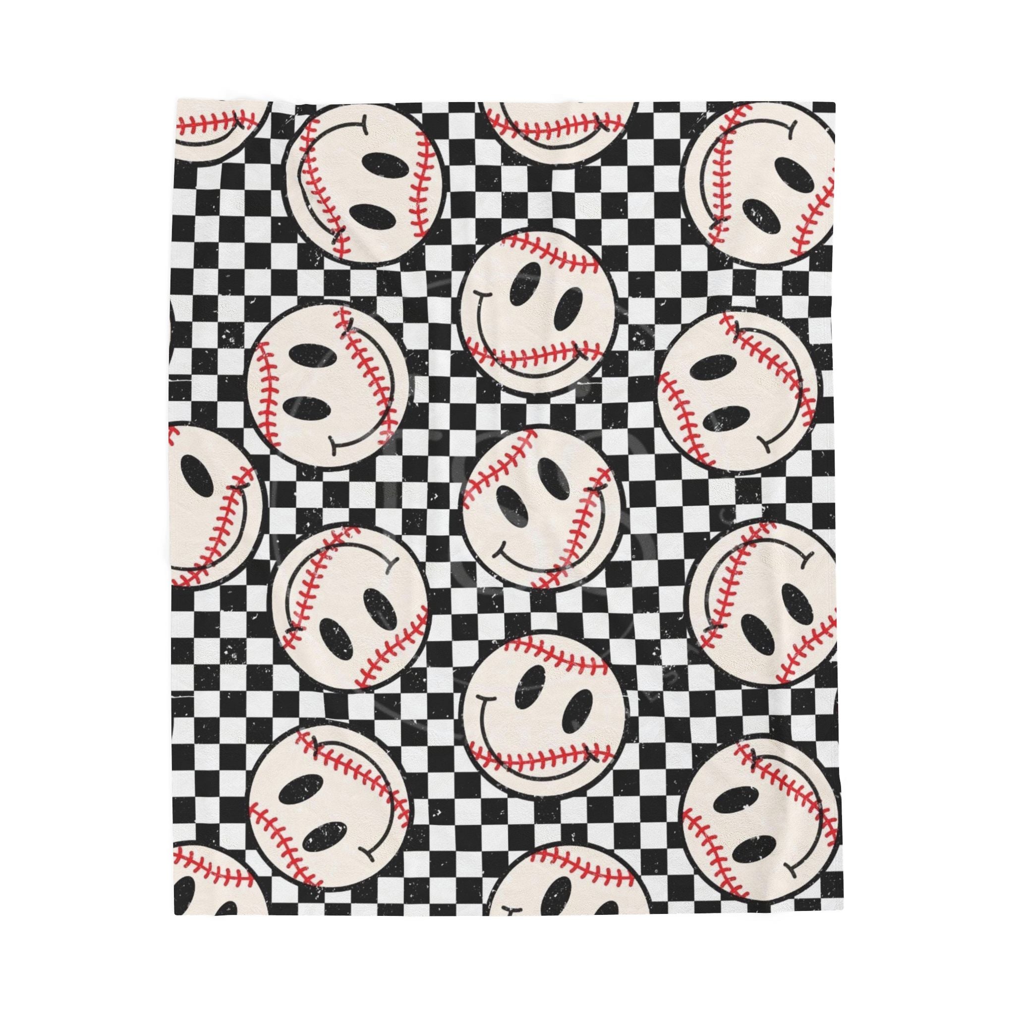 Velveteen Baseball Plush Blanket