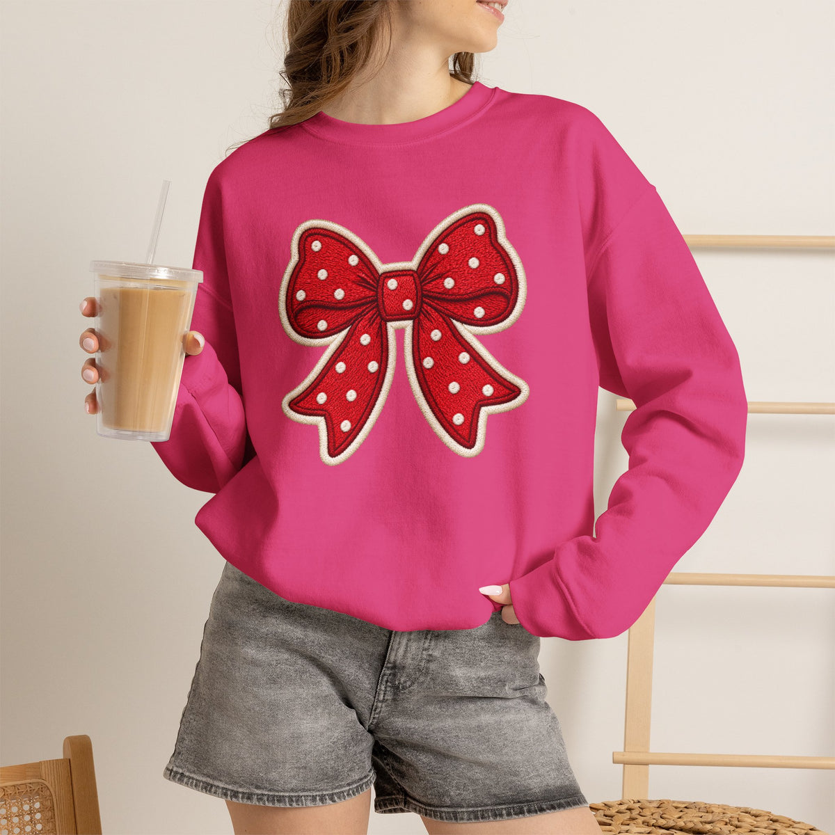 Poka-Dot Bow Unisex Sweatshirt