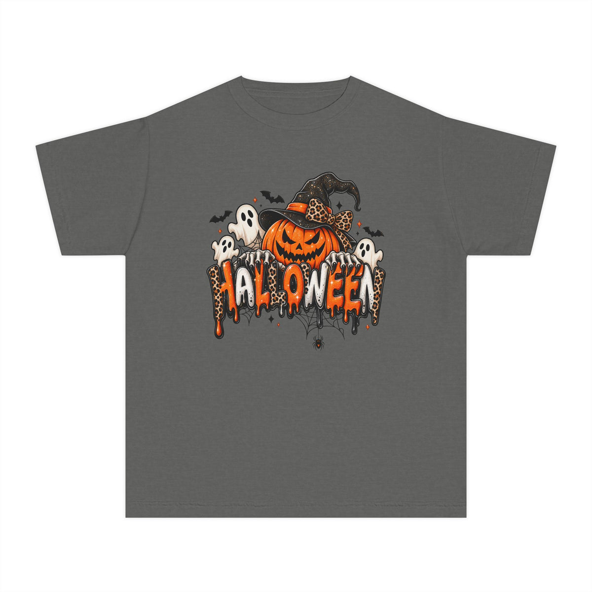Youth Leopard Jack-o-lantern Tee ￼