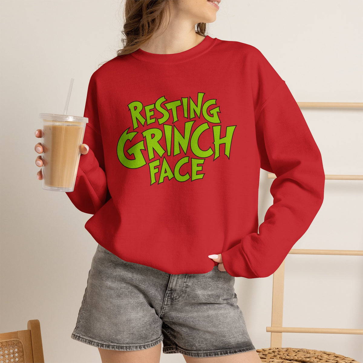 Resting Grinch Face Unisex Sweatshirt