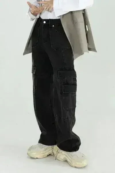 Baggy Cargo Jeans – Cotton Utility Pants with Relaxed Fit