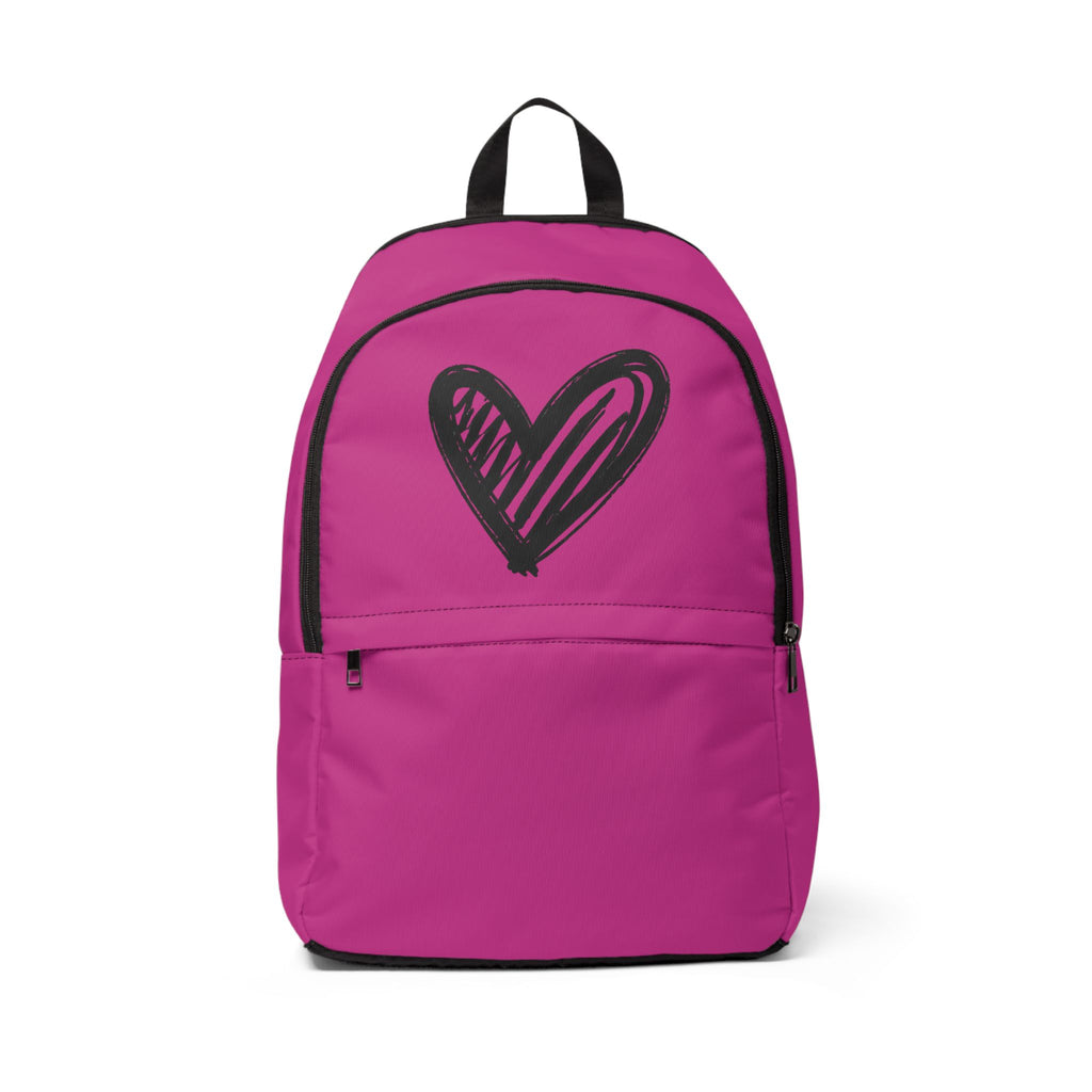 Heart Ink Backpack (Fuchsia)