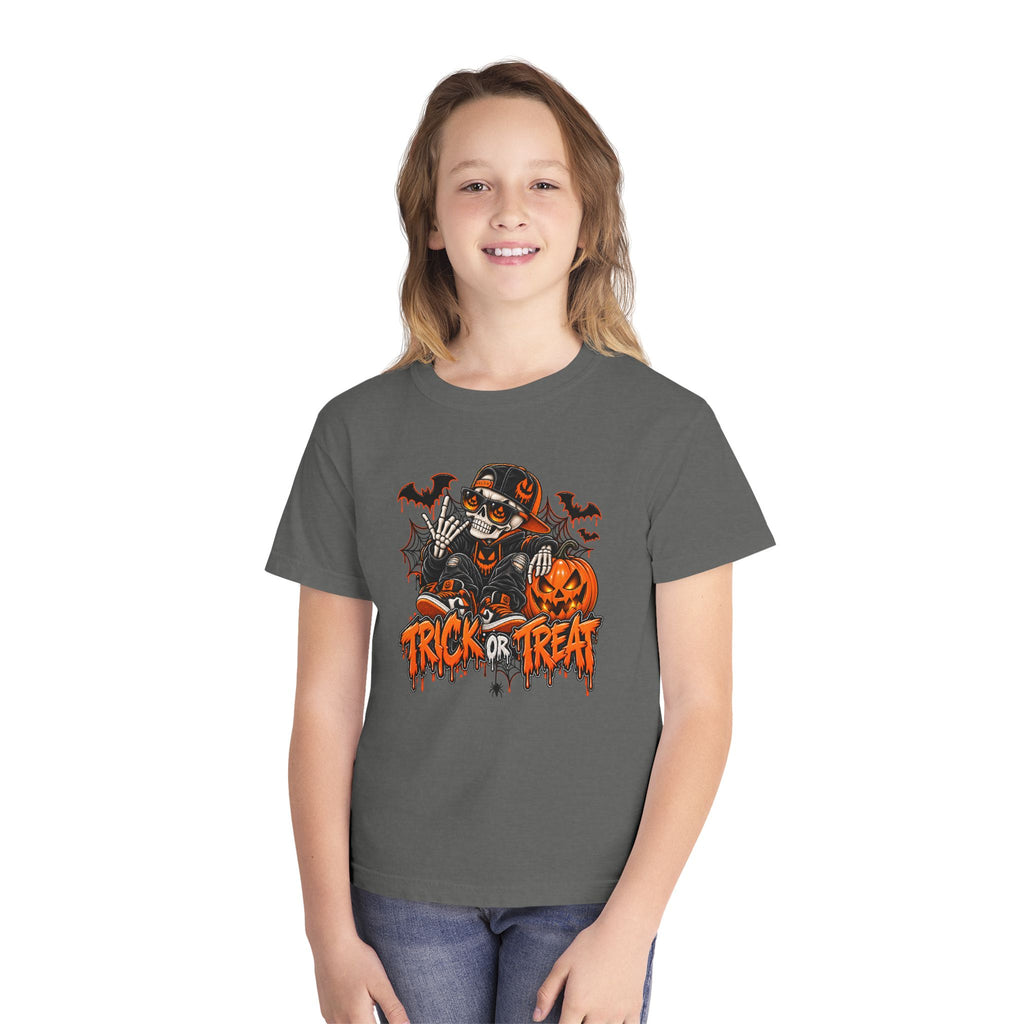 Youth Trick or Treat Skeleton Tee