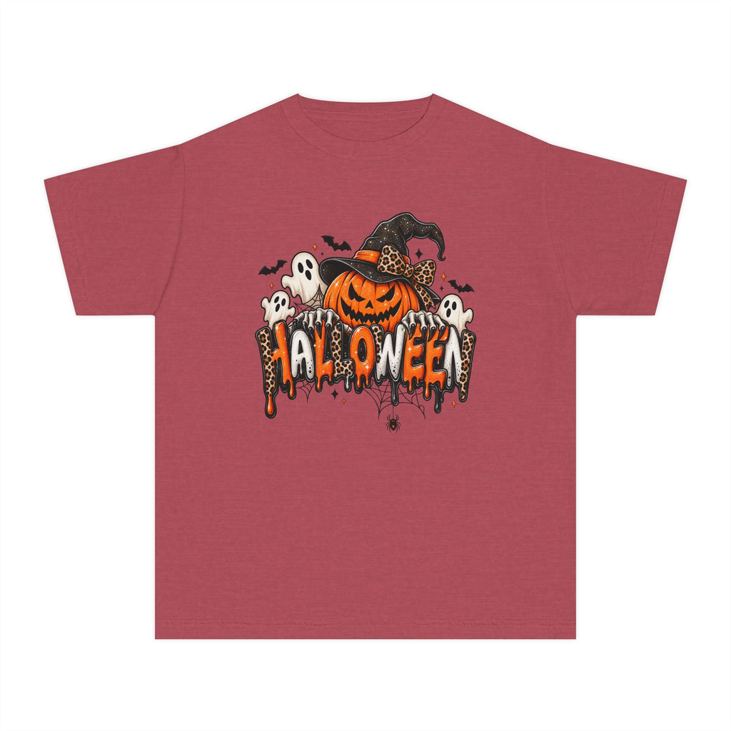 Youth Leopard Jack-o-lantern Tee ￼