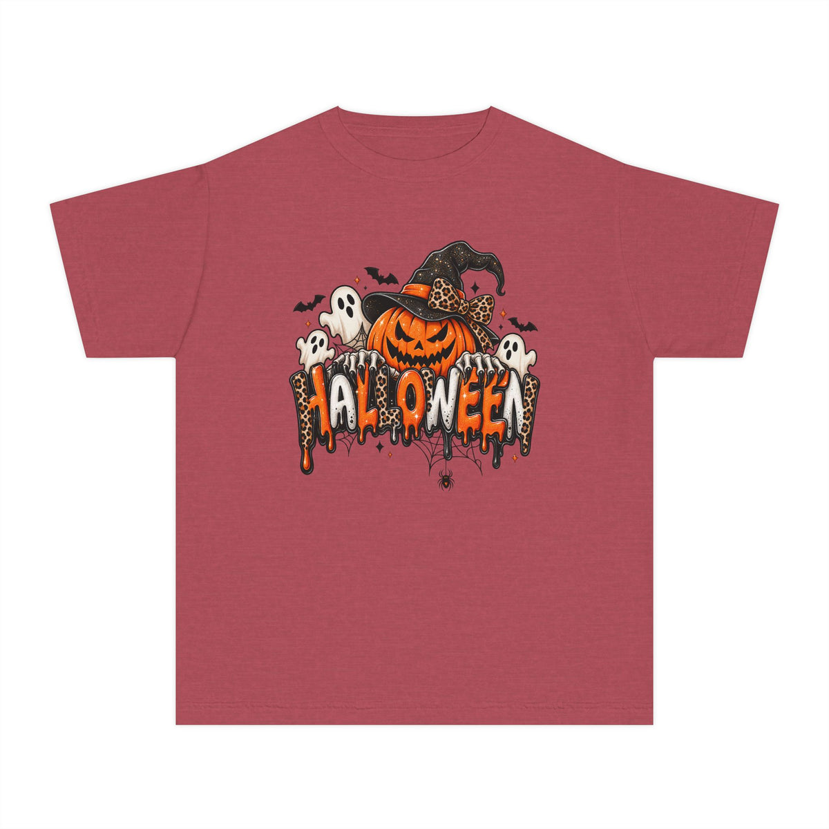 Youth Leopard Jack-o-lantern Tee ￼