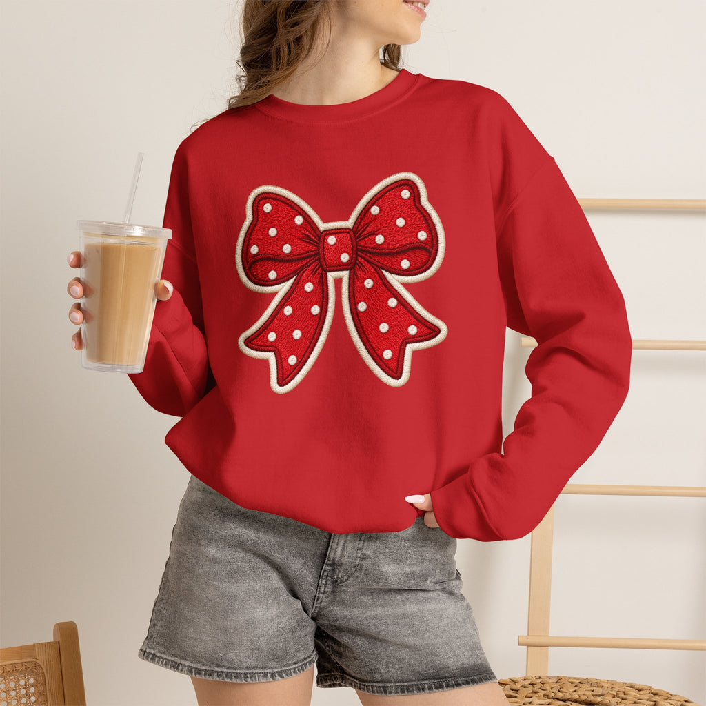 Poka-Dot Bow Unisex Sweatshirt