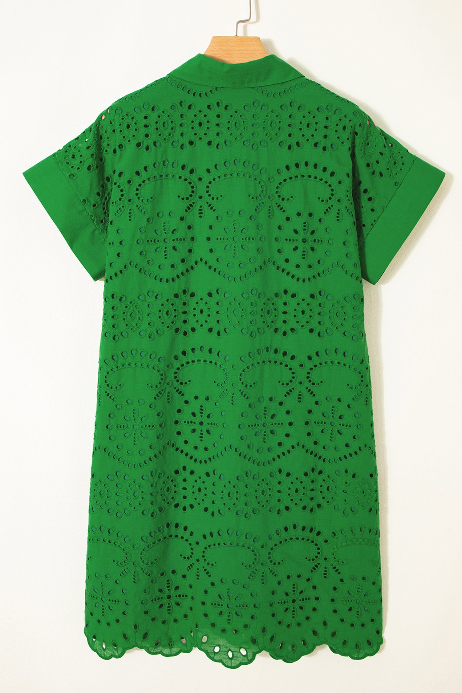 Celine Eyelet Embroidered T Shirt Dress