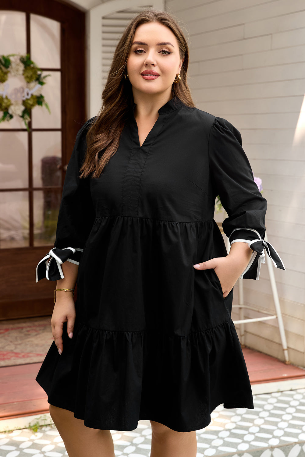 Dorothy Knot Cuffs Mini PLUS Dress