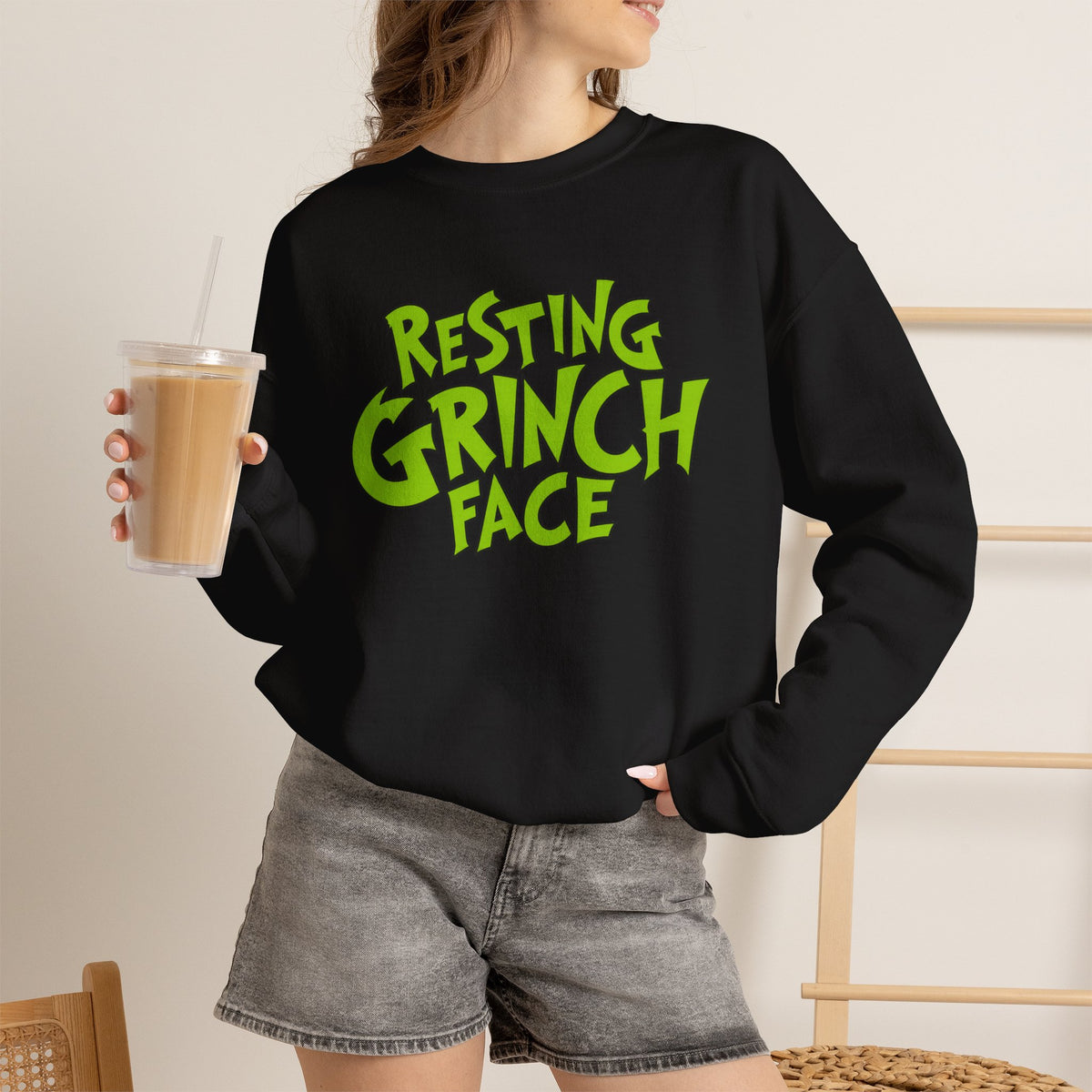 Resting Grinch Face Unisex Sweatshirt