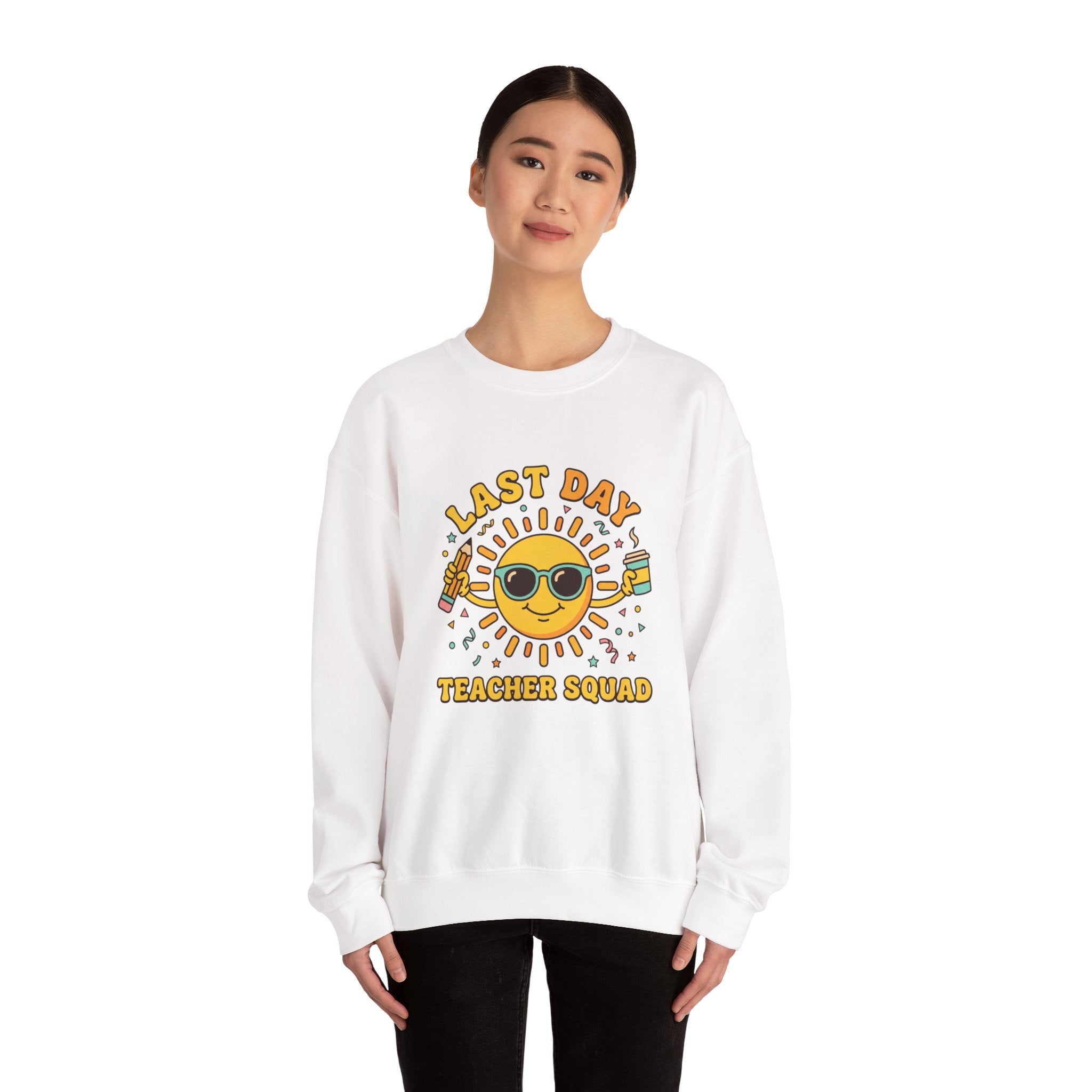 Last Day Teacher Squad Sweatshirt | last day of school, teacher summer