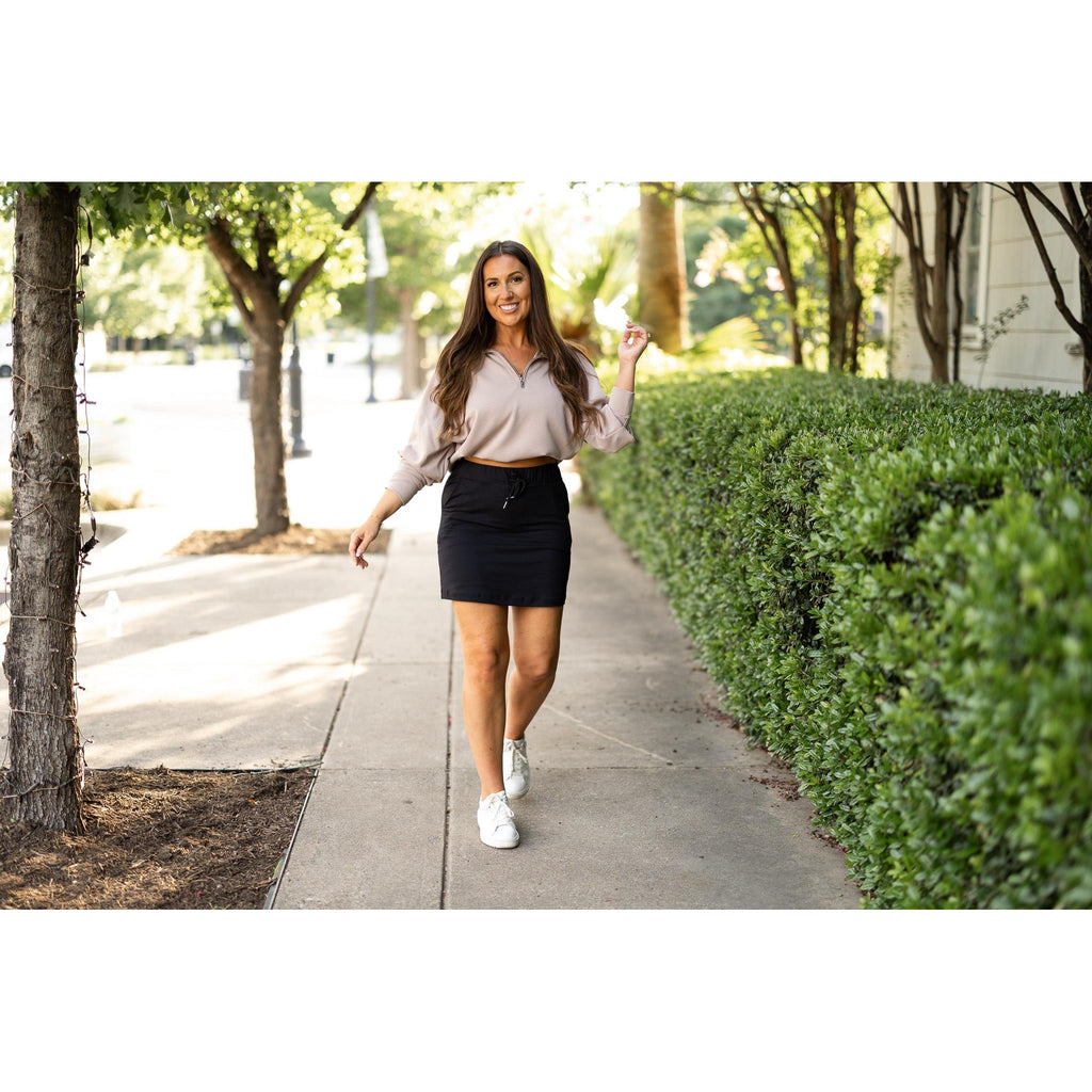 Kristina - Black Jogger Skirt