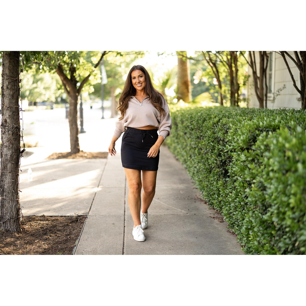 Kristina - Black Jogger Skirt
