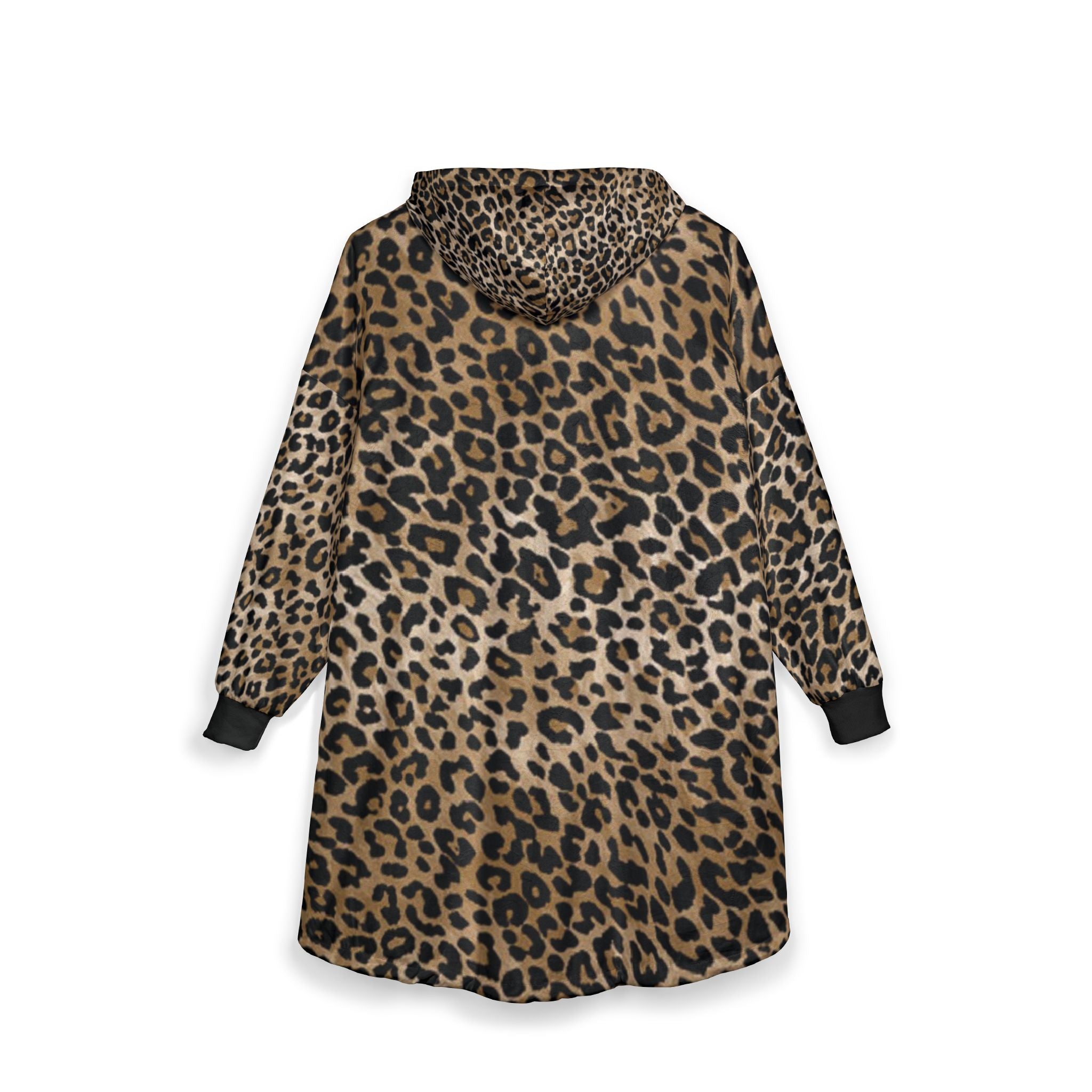 Unisex Cheetah Hooded Blanket