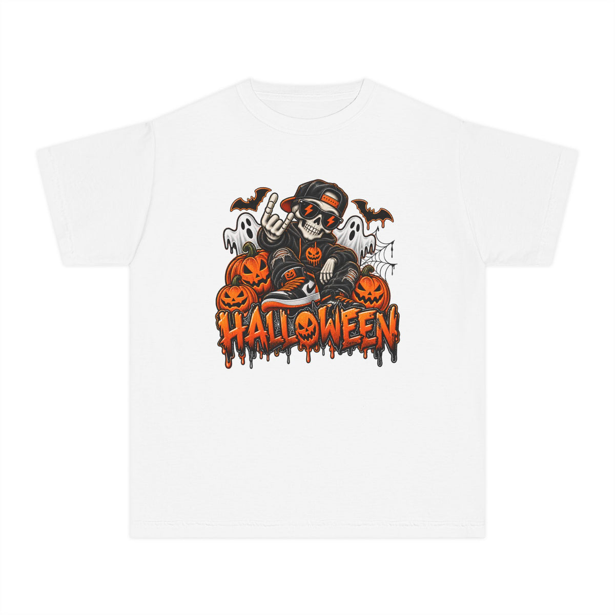 Youth Cool-Skeleton Halloween Tee