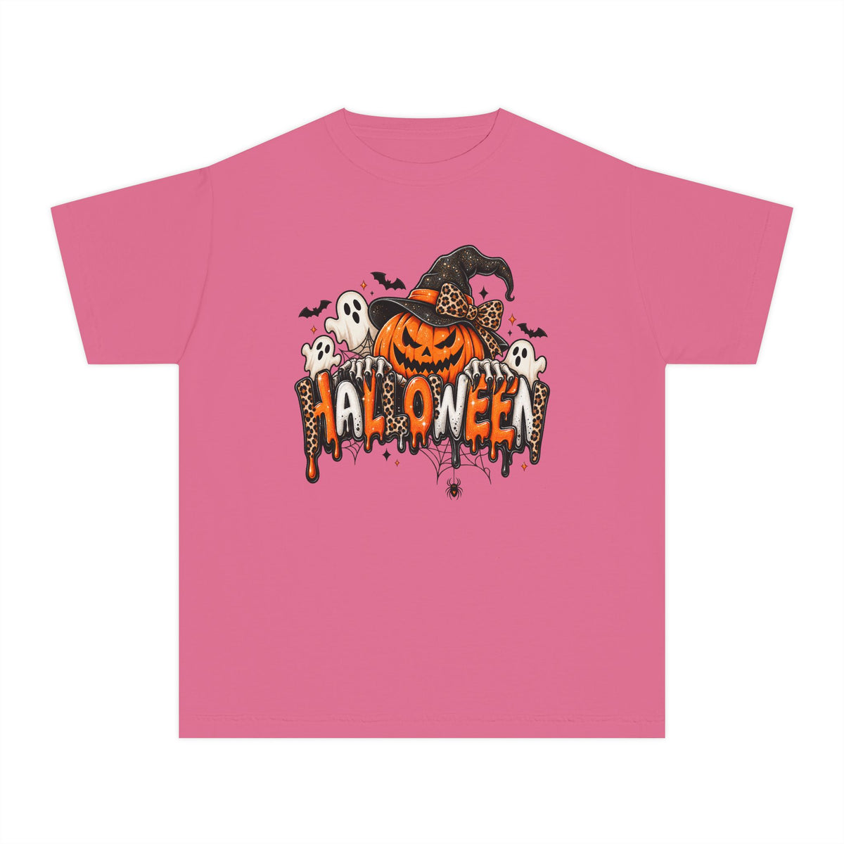 Youth Leopard Jack-o-lantern Tee ￼