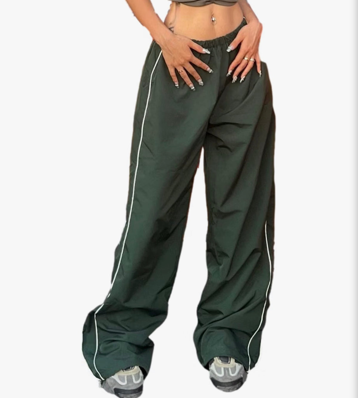 Womens Y2K Parachute Pants