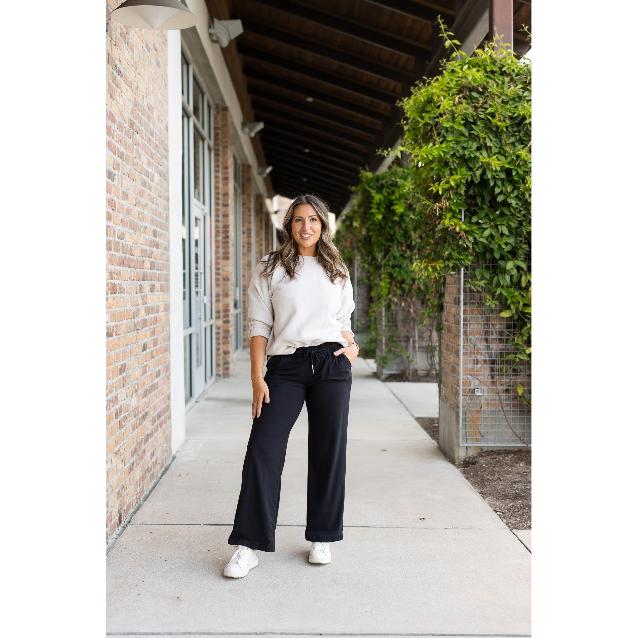 Morgan - Casual Loose Fit Luxe Wide Leg Pants