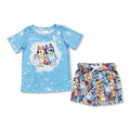 Bleached dog top boys summer clothes